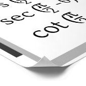 三角法：関数の識別情報 ポスター (角)