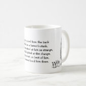 三角波およびブラウニーのヤギ コーヒーマグカップ (正面右)