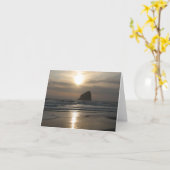 三角波の石の夕べ カード (黄色い花)