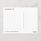 三角波の石の太平洋のオレゴンの海岸の郵便はがき ポストカード (裏面)