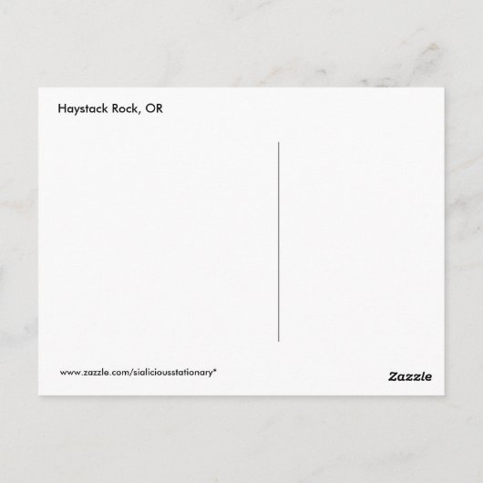 三角波の石の太平洋のオレゴンの海岸の郵便はがき ポストカード (裏面)