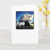 三角波の石の挨拶状 カード (黄色い花)