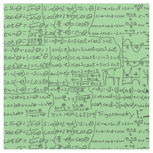 三角測定用チェックシート（緑） ファブリック (クローズアップ)