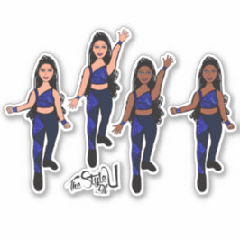 三角火花ブルーネイビー シール