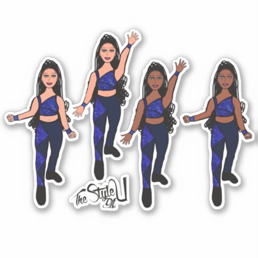 三角火花ブルーネイビー シール (正面)