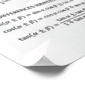 三角関係のアイデンティティ – 数学ポスター ポスター (角)