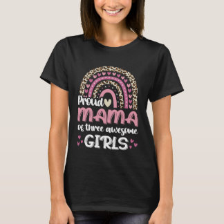 三誇りを持った女の子のマ素晴らしマヒョウ虹 Tシャツ