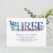 三誕生日招待状ザシードルフィン 招待状 (スタンド正面)