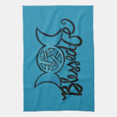 三賛美重異教の文五つ星 キッチンタオル (縦)