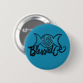 三賛美重異教の文五つ星 缶バッジ (正面&裏面)