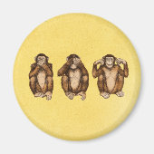 三賢いサル マグネット (正面)