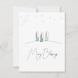 三賢い人クリスマス、フラット カード