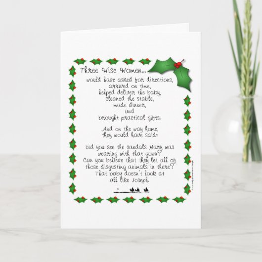 三賢い女性クリスマスカード シーズンカード (正面)