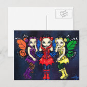 「三賢い妖精の国」はがき ポストカード (正面/裏面)