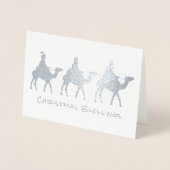 三賢い男性マギのクリスマス恵みホイルカード 箔カード (正面)