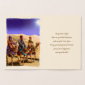 三賢い男性ラグジュアリー実在フォイルクリスマスカード 箔カード (内部)