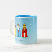 三賢い男性2トーンのコーヒーマグ ツートーンマグカップ (正面左)