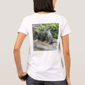 三賢い立っているカワウソ、 Tシャツ (裏面)