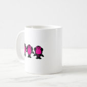 三賢のサル コーヒーマグカップ (正面左)