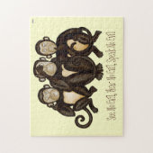 三賢のサル ジグソーパズル (縦)