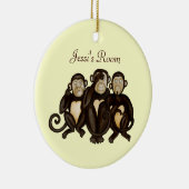 三賢のサル セラミックオーナメント (右)