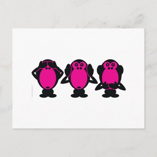 三賢のサル ポストカード (正面)