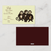 三賢のサル 名刺 (正面/裏面)