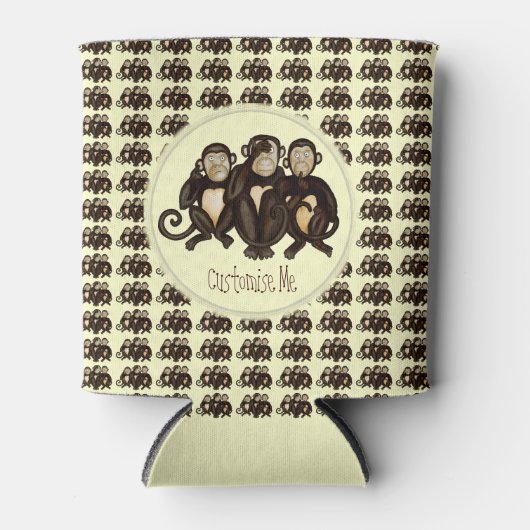 三賢のサル 缶クーラー (正面)