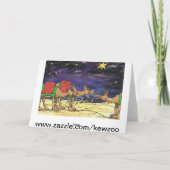 三賢ラクダのラクダのクリスマスカード シーズンカード (裏面)