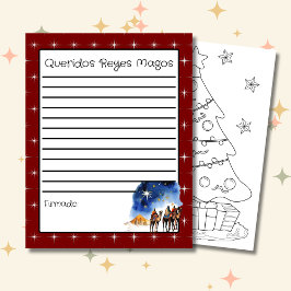 三賢人への手紙レッド+カラーリングページ