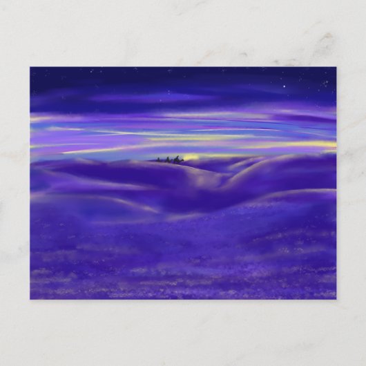 三賢人モダン水色 ポストカード (正面)