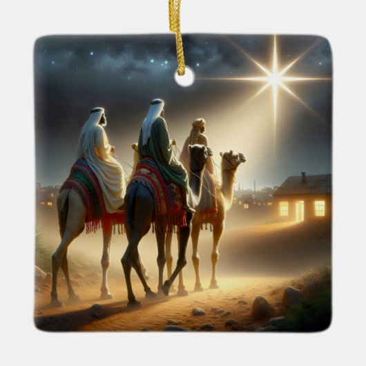 三賢人後を追の星 セラミックオーナメント (正面)