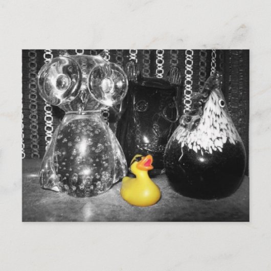 「三賢人」ラバーアヒルはがき ポストカード (正面)