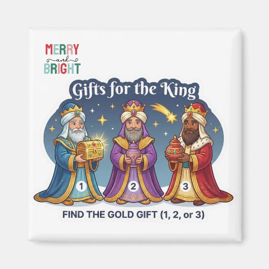 三賢者のクリスマスプレゼント論理ゲームマグネット マグネット (正面)