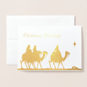 三賢者のクリスマス 箔カード (封筒付き正面)