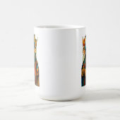 三賢者の抽象的な降誕の芸術 コーヒーマグカップ (中央)