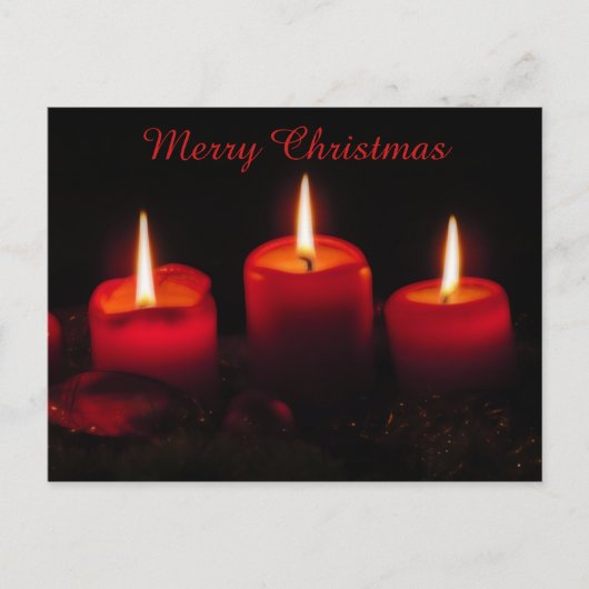 三赤クリスマスキャンドルの出現ゴーデテ日曜日 シーズンポストカード (正面)