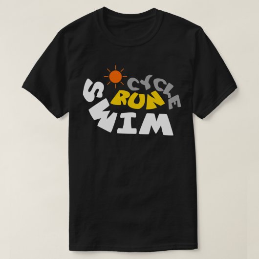 三走選手のサイクリングデザイン Tシャツ (デザイン正面)