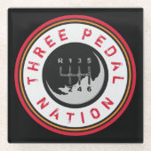 三足民族 ガラスコースター (正面)