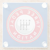 三足民族 ガラスコースター (裏面)