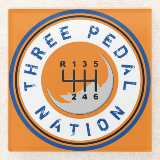 三足民族 ガラスコースター (正面)