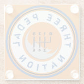 三足民族 ガラスコースター (裏面)