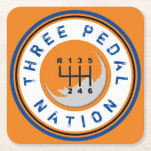 三足民族 スクエアペーパーコースター (正面)