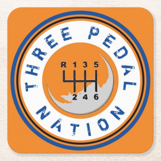 三足民族 スクエアペーパーコースター (正面)