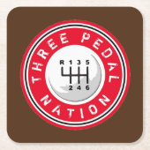 三足民族 スクエアペーパーコースター (正面)