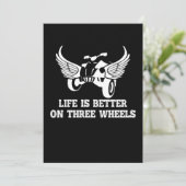 三輪の方が人生は楽しい 三輪バイク ギフト 招待状 (スタンド正面)