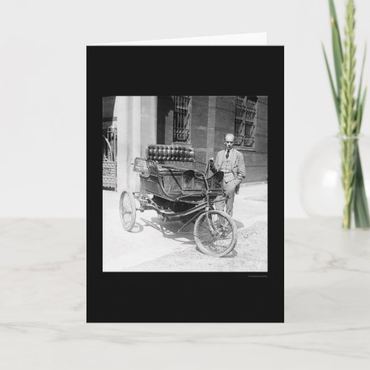 三輪の自動車の一等賞1924年 カード (正面)