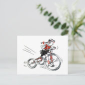 三輪車にノスタルジックな少女 ポストカード (スタンド正面)