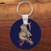 三輪車に乗った可愛い象 キーホルダー (正面)