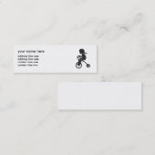 三輪車のシルエットの女の子 スキニー名刺 (正面/裏面)